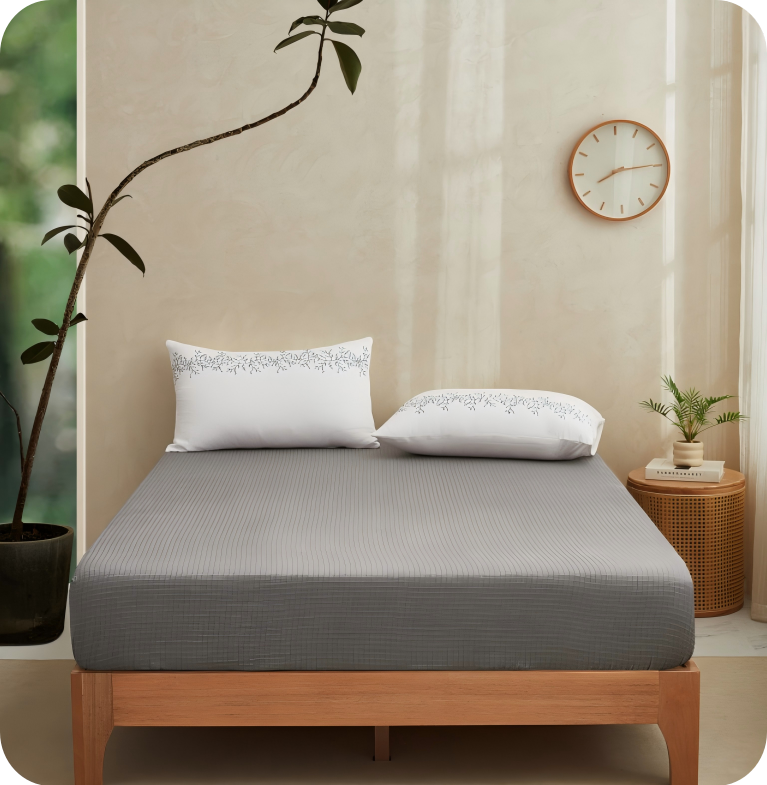 本木棉语提花床笠 TQ-T183